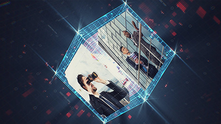 三维盒子科技图文AE模板