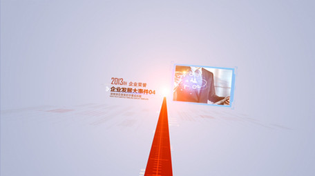 简洁科技企业时间发展线<strong>图文</strong>展示AE模板