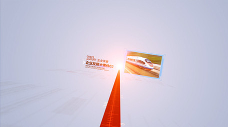 简洁科技企业时间发展线<strong>图文</strong>展示AE模板