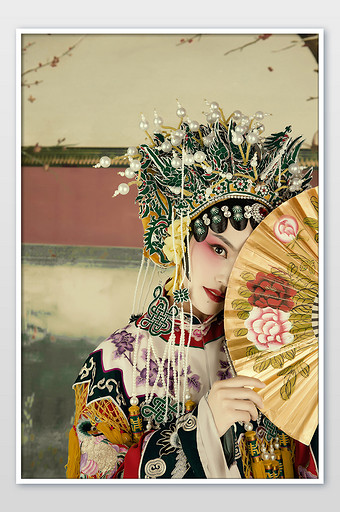传统京剧花旦中国风美女扇子
