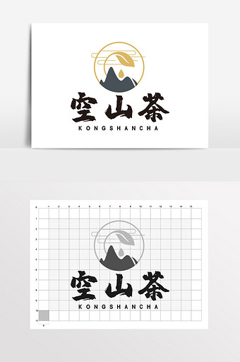 茶叶茶山茶道茶楼logo标志vi