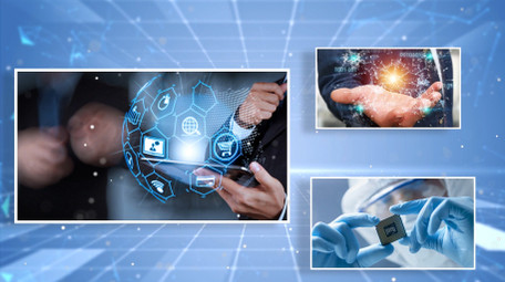 商务蓝色清新干净图片汇聚AE模板