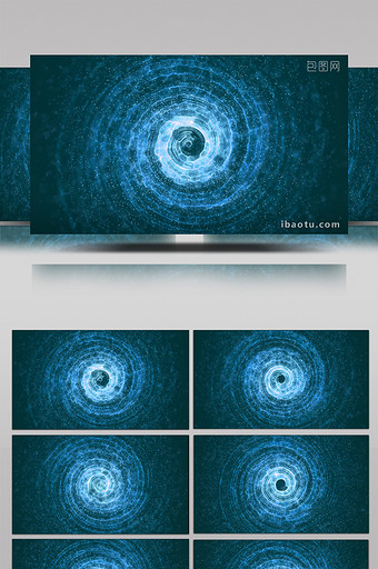 蓝色螺旋光效背景视频图片