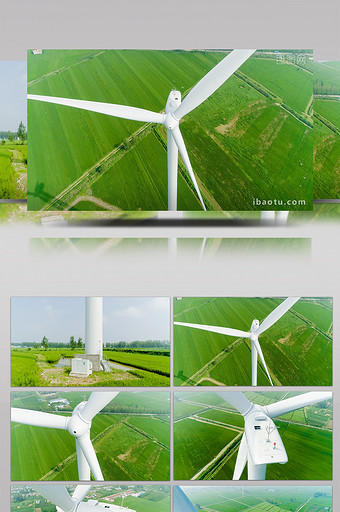 震撼4K航拍新能源风力发电企业宣传片图片