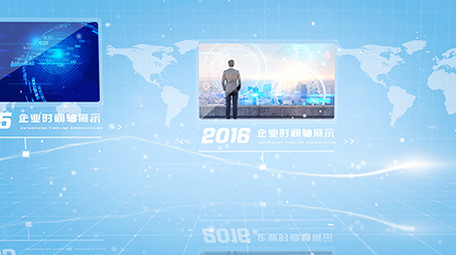 科技光线时间轴企业图文展示ae模板
