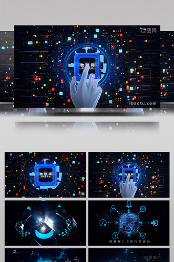 震撼物联网科技开场AI人工智能AE模板图片