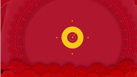 喜庆节日拜年片头LOGO标志动画PR模板