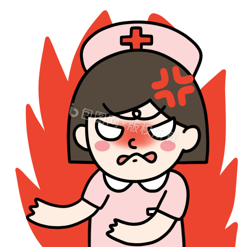 护士发火表情包动图GIF