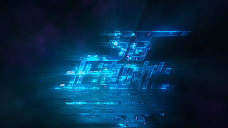 霓虹灯扫光故障动画高科技数码片头AE模板