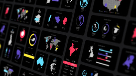 科技商务说明HUD信息图表素材库AE模板