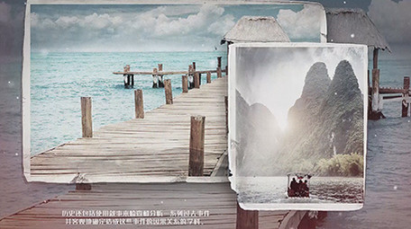 怀旧历史图文展示PR模板