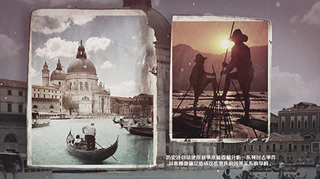 怀旧历史图文展示PR模板