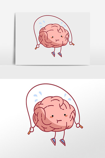 卡通可爱锻炼大脑