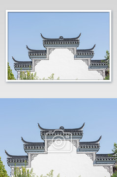 建筑古建筑马头墙