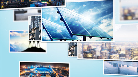 清新大气空间感企业宣传相册照片墙AE模板