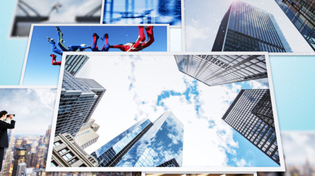 清新大气空间感企业宣传相册照片墙AE模板