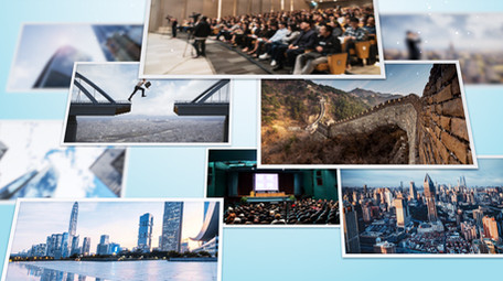 清新大气空间感企业宣传相册照片墙AE模板