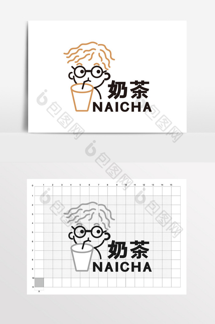 包图 logo >奶茶店小男孩饮品店logo标志vi 所属分类: 广告设计 所属