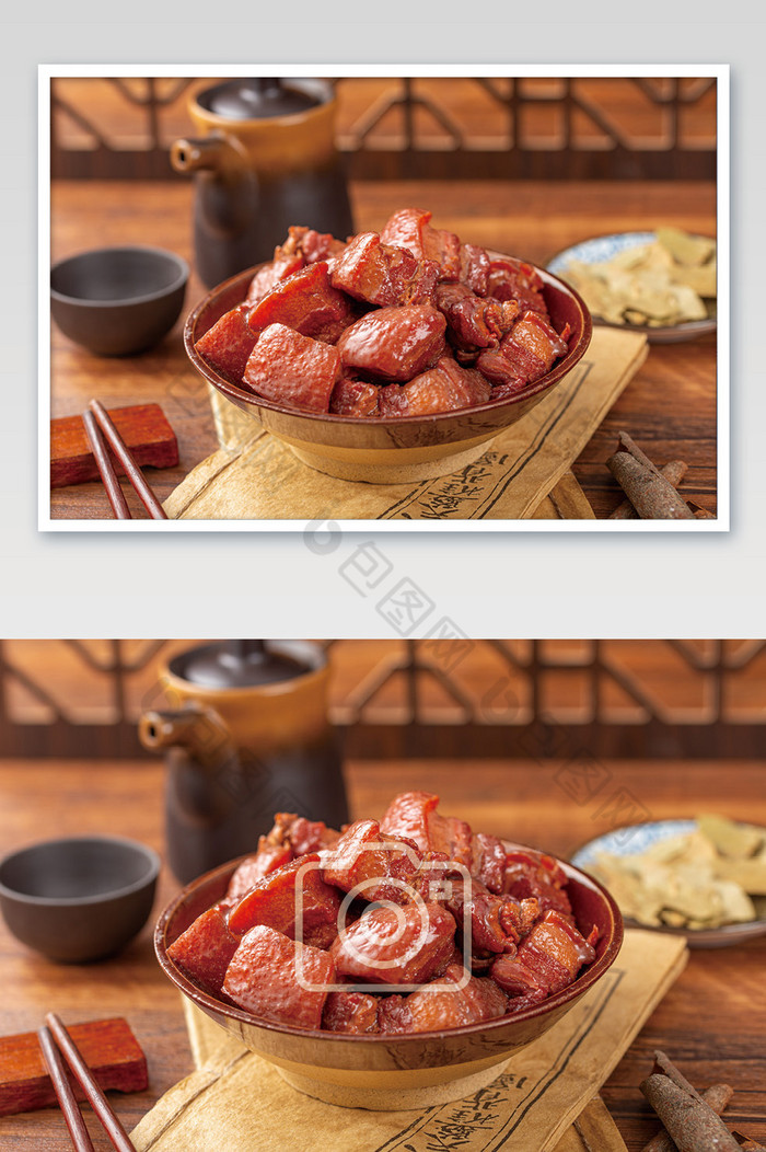 中餐美食大块红烧肉图片图片