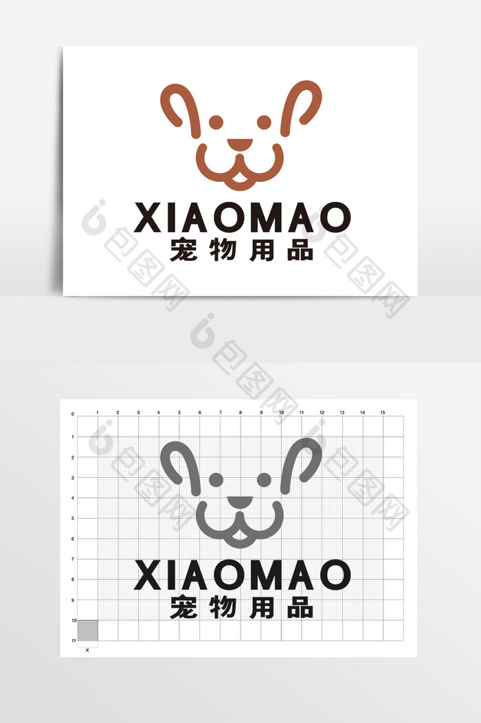 包图网提供精美好看的宠物店宠物美容造型用品logo标志vi图片素材