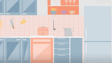 厨房生活场景类mg动图动画素材