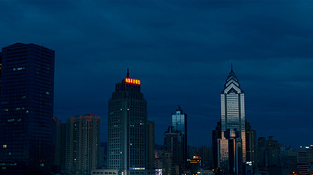 新疆乌鲁木齐大气城市车流夜景延时航拍