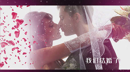 唯美婚礼图文展示AE模板