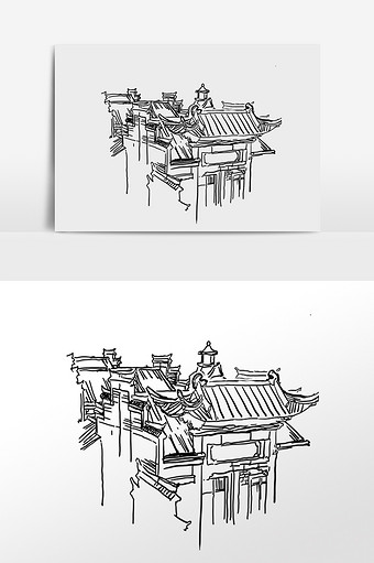 次作品的用户还可能对古代建筑线稿,素描,线描,古风,建筑,建筑物,房屋