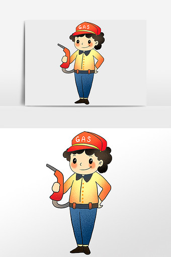 加油站员工工作人员