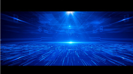 4K宽屏商务科技蓝色背景