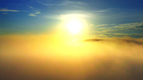 宏伟大气日出云海航拍素材