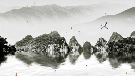 水墨古风背景AE模板