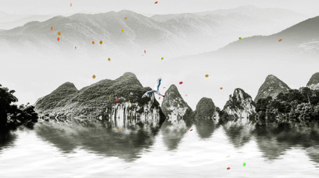 水墨古风背景AE模板