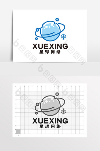 星球科技网络电商电子LOGO标志VI图片