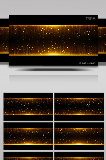 4K宽屏金色粒子年会LED背景图片