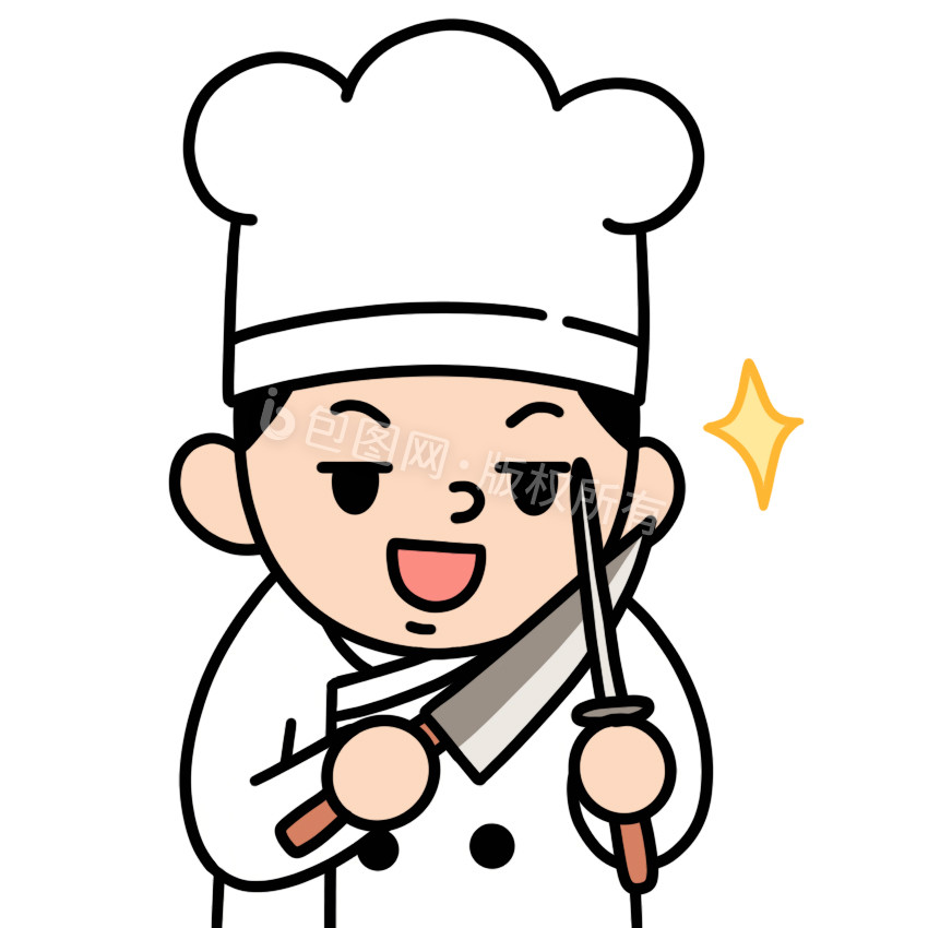 厨师磨刀表情包动图gif