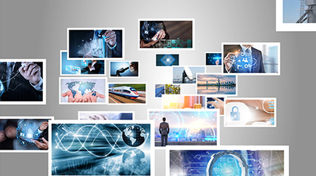 简约科技风企业商务照片汇聚AE模板