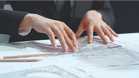 商务书写绘图纸笔尺实拍特写