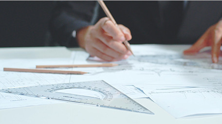 商务书写绘图纸笔尺实拍特写