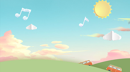 4K清新卡通场景学生校园背景视频ae模板