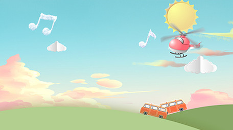 4K清新卡通场景学生校园背景视频ae模板