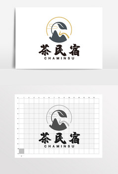 茶叶茶壶茶楼茶馆茶道logo标志vi