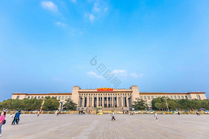 大气的北京国家博物馆建筑摄影图片