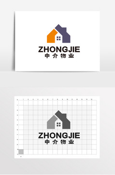 建筑房地产家政中介物业logo标志vi图片