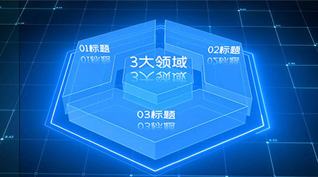 科技风数据分类立体报表ae模板