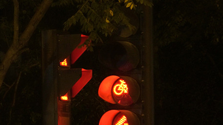 交通红绿灯实拍视频