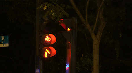 交通红绿灯实拍视频