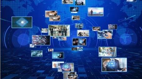 大气蓝色商务科技赢未来照片汇聚AE模板