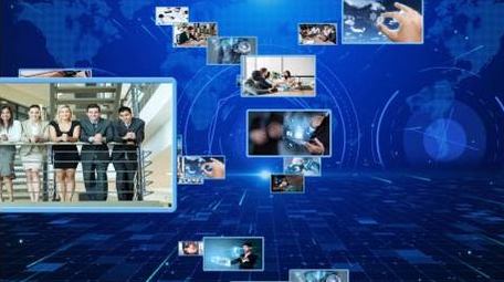 大气蓝色商务科技赢未来照片汇聚AE模板