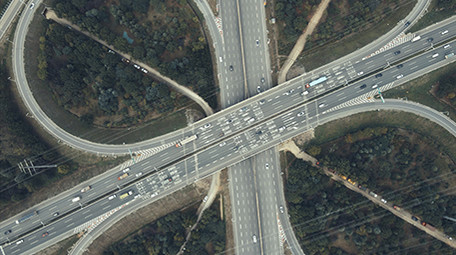 震撼武汉庙山立交桥航拍延时摄影片头片尾